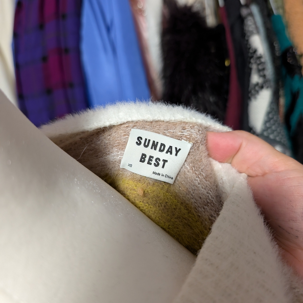 *Sold*Sunday Best Multicolor V-Neck Sweater - Picture 4 of 4